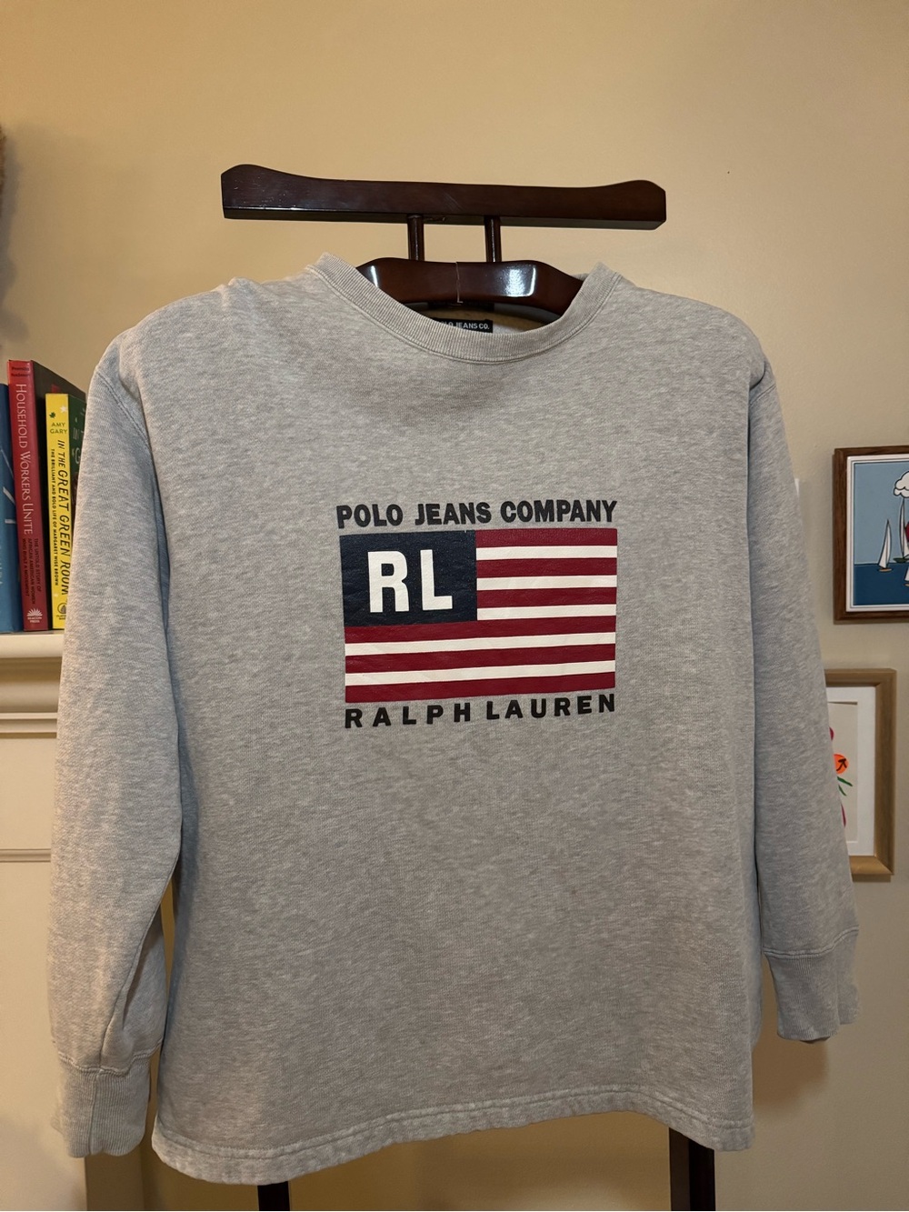 90s Ralph Lauren flag sweatshirt